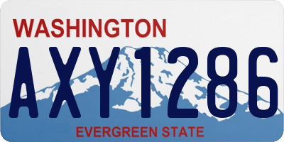 WA license plate AXY1286