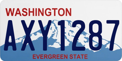 WA license plate AXY1287