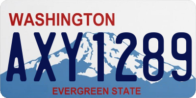 WA license plate AXY1289