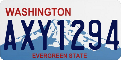 WA license plate AXY1294