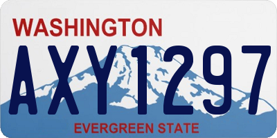 WA license plate AXY1297