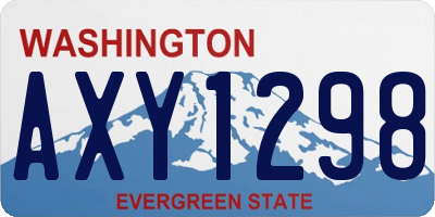 WA license plate AXY1298