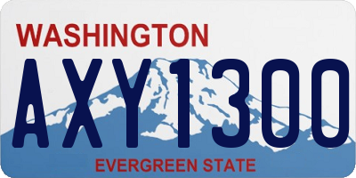 WA license plate AXY1300
