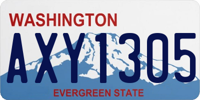 WA license plate AXY1305