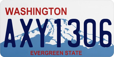 WA license plate AXY1306