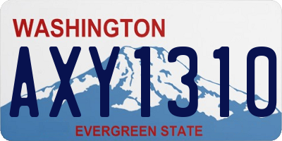 WA license plate AXY1310