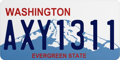 WA license plate AXY1311
