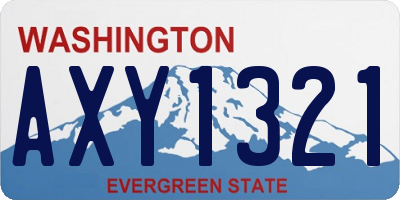 WA license plate AXY1321