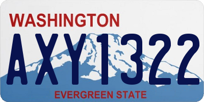WA license plate AXY1322