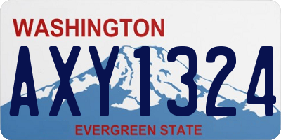 WA license plate AXY1324