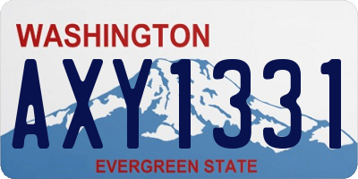 WA license plate AXY1331