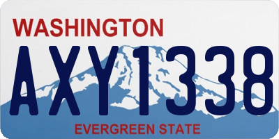 WA license plate AXY1338
