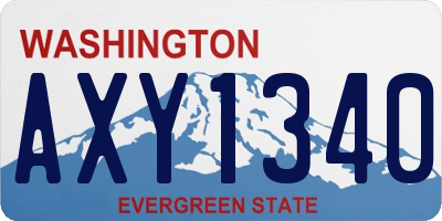 WA license plate AXY1340