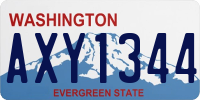 WA license plate AXY1344