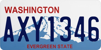 WA license plate AXY1346