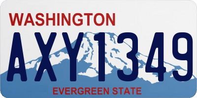 WA license plate AXY1349