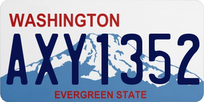 WA license plate AXY1352