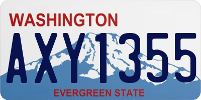 WA license plate AXY1355