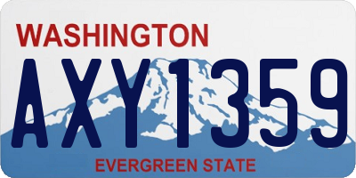 WA license plate AXY1359