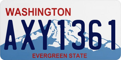 WA license plate AXY1361