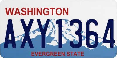 WA license plate AXY1364