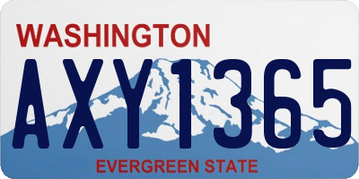 WA license plate AXY1365