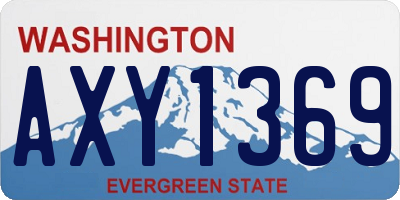 WA license plate AXY1369