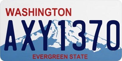 WA license plate AXY1370