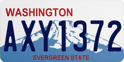 WA license plate AXY1372