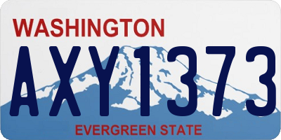 WA license plate AXY1373