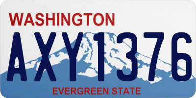 WA license plate AXY1376