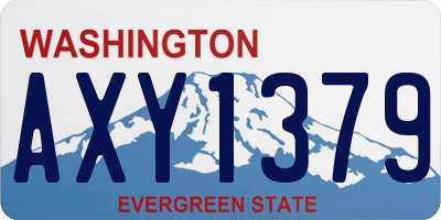 WA license plate AXY1379