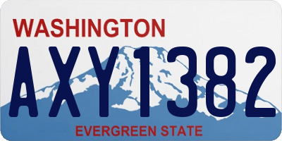 WA license plate AXY1382
