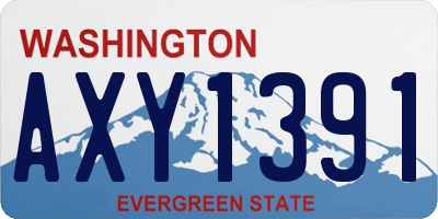 WA license plate AXY1391