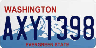 WA license plate AXY1398