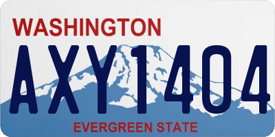 WA license plate AXY1404