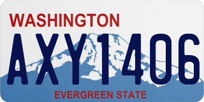 WA license plate AXY1406