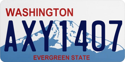 WA license plate AXY1407