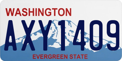 WA license plate AXY1409