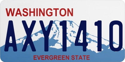 WA license plate AXY1410