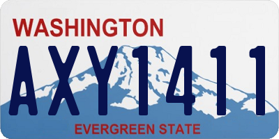 WA license plate AXY1411