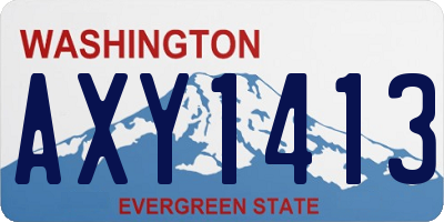 WA license plate AXY1413