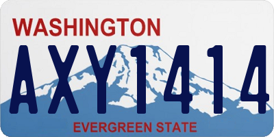 WA license plate AXY1414