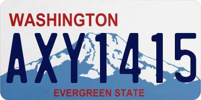 WA license plate AXY1415