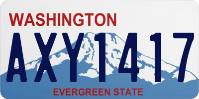 WA license plate AXY1417