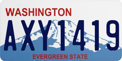 WA license plate AXY1419