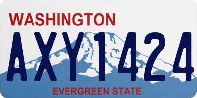 WA license plate AXY1424