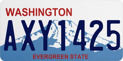 WA license plate AXY1425