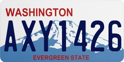 WA license plate AXY1426