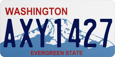 WA license plate AXY1427